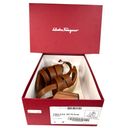 Salvatore Ferragamo  Trezze 85mm Block Heel Slingback Leather Sandals Size 5 Photo 1