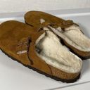 Birkenstock  Boston Shearling Beige Suede Leather Narrow Sz 39 US L8 M6 Photo 0