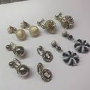 Dress Up Lot Of 5 Costume Earrings Vintage Clip On Clip-on Screw On  Dangle Mix Photo 0