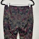 Cache  Vintage Black Embroidered Floral Flare Pants Photo 4