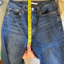 Levi's  Wedgie Skinny 501 Jeans Raw Hem Medium Dark Wash Button Fly Stretch 24 Photo 12