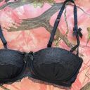 mimi holiday y2k sexy coquette black rhinestone lace bow push up bra  Photo 7