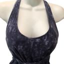 Patagonia Kiawah Island Dress L Blue Tie Dye Racer Back Front Tied Knee Length Photo 2