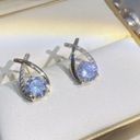 18K Gold Plated CZ Diamond Stud Earrings for Women Photo 1