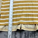 Umgee  Blouse Womens Size 1X Striped Boxy Boutique Yellow Boho Preppy Classic Photo 2