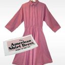 Vintage The American Shirt Dress Long‎ Sleeve Full Skirt Prairie Cottagecore Pink Size XL Photo 1