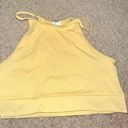 The Comfy Yellow Halter Workout Tank Photo 0