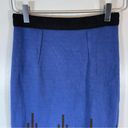 Tracy Reese NWT Anthropologie  Blue Black Printed High Rose Pencil Skirt Size 4 Photo 5