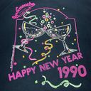 Fruit of the Loom Vintage 1990 Womens Size L New Years Cut Off Sweatshirt Top Scaramoucho Disco Photo 14