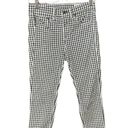 Rag and Bone  10 Inch Capri Gingham Jeans Black White Size 26 Photo 0