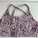 JoyLab  pink gray black glass print criss cross back padded sports bra Photo 7