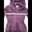 Cole Haan  Signature Hooded Down‎ & Feather Long Puffer Jacket Coat Purple Size S Photo 2