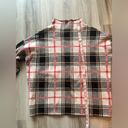 Tahari  1X Red Blue Plaid Mock Neck Sweater Photo 3