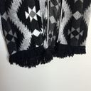 American Eagle  Aztec Black & Grey Geometric Print Poncho Photo 2