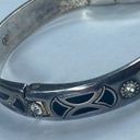 Brighton  Clamper Style Bracelet Magnetic Closure Silver Tone Rhinestone Accents Photo 2