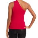 Three Dots NWT  Women's Pink One Shoulder Ribbed Shirt Tank Top. Size XL. Photo 1