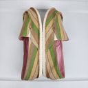 mix no. 6  Size 10 Lightweight Slip-on Comfort Shoes Green Beige Striped Canvas Photo 7