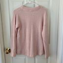 J.Jill  Pink Waffle Knit Henley Pullover V-neck Sweater Photo 1