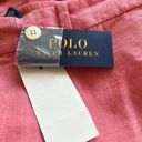 Polo NWT  RALPH LAUREN Coral Pink 100% LINEN BERMUDA Shorts Photo 3