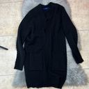 Apt. 9 EUC  Black Open Knit Long Cardigan sz L Photo 0