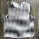 RD Style  Black and White Gingham Raw Edge Sleeveless Top Size Small NWOT Photo 2