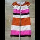 Kate Spade  colour block‎ Striped shift dress silk Size S Photo 3