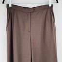 Lafayette 148  New York Brown Wool Wide Leg High Waisted Pants Size 6 28" Waist Photo 4