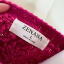 Zenana Outfitters Cardigan LARGE Pink Popcorn Knit Open Front Barbiecore Winter Minimalist Photo 6