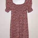 Trixxi  Mauve Floral Print Smocked Dress Photo 3