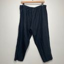 Bryn Walker Pants Womens Large Black Linen Cropped Lagenlook Beachy Minimalist Photo 1