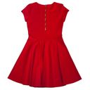 Parker  Tara Red Flared Pleated Skirt Stretch Mini Dress M Photo 8