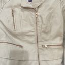 Bar III Winter White Faux Leather Moto Jacket Photo 8