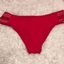 Aerie Cheeky Fringe Lace Bikini Bottoms Red Small Photo 1