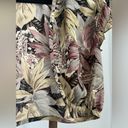 American Vintage Open Short Sleeve Top Blouse With Silk Vintage Leaf Print Photo 1