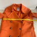 Anne Klein  Orange Double Breasted Blazer Peacoat Womens Size M Jacket Photo 7