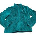 The North Face  Jacket Womens Medium Blue Green Osito Fleece Full Zip Warm Cozy Photo 0