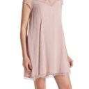 Trixxi  Junior's Boho Embroidered Illusion Mesh Flowy Dress, Blush Pink M Photo 1