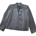 Rafaella  Blazer Jacket Petite Black Size 12P Stretch Novelty Ticking Workwear Photo 8