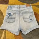 American Eagle Next Level Stretch Super Hi Rise Shortie Denim Jean Shorts Size 0 Photo 6