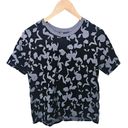 Maje  Temporair Gray Black Velvet Star Print T Shirt Size 1 Small Photo 1