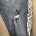 Pilcro  Anthropologie Slim Boyfriend Crop Jeans Patchwork Side Leg Distressed Zip Photo 4