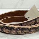 Talbots  Snake Print Embossed Skinny Genuine Leather Belt Size Small S Photo 4