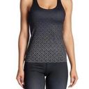 Satva  Kama Cami Yoga Ombré Tank Top Printed Criss Cross Built in Bra Black M Photo 10