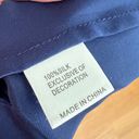 St. John  Collection Navy Silk Blouse Photo 5