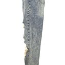 Nasty Gal  NWT Blue Acid Wash Distressed Rip High Rise Straight Leg Jeans Size 6 Photo 1