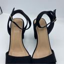 A New Day  Sonora black Strappy heels size 7 faux suede minimalist classic Photo 2