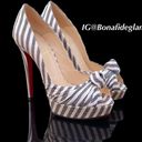 Christian Louboutin silk satin Greissimo striped pumps size IT 35 US 5 Photo 15