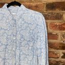 kim rogers  Blue White Paisley Long Sleeve Button Down Shirt Women's Size Large Photo 2