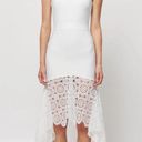 Elliatt  Yuna Mix Media Lace Detail Bandage Midi Dress in Ivory Size Small Photo 9