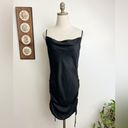 By Together Black Satin Cowl Neck Mini Dress Medium Photo 1